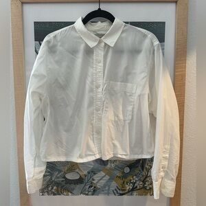 Everlane cropped button up shirt